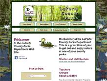 Tablet Screenshot of laportecountyparks.org